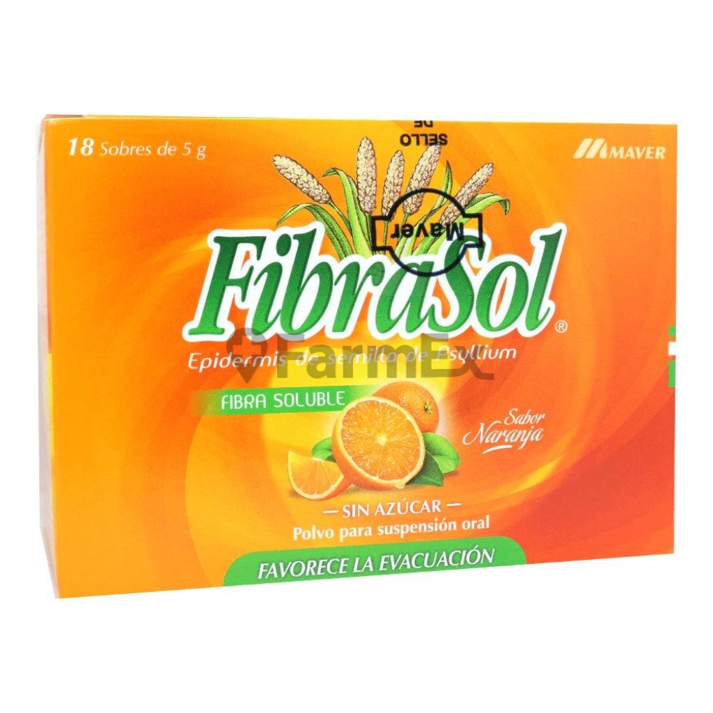 Fibrasol Sabor Naranja Jarabe 68% 5 gr x 18 Sobres MAVER